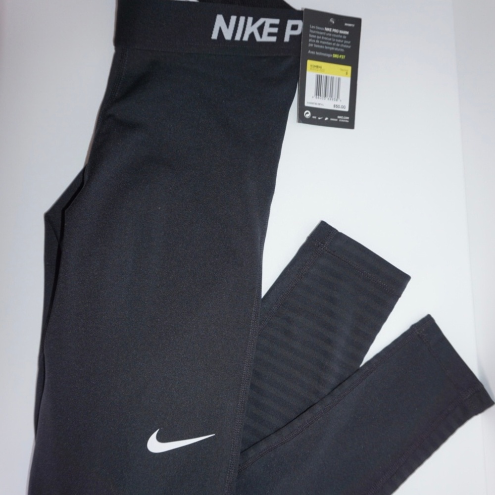 NIKE PROAthletic Leggings- Pro Warm/Dry-Fit BLACK